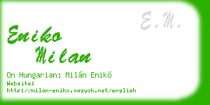 eniko milan business card