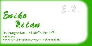 eniko milan business card